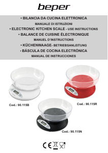 Manual Beper 90.115R Kitchen Scale