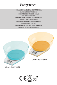 Manual Beper 90.116BL Kitchen Scale