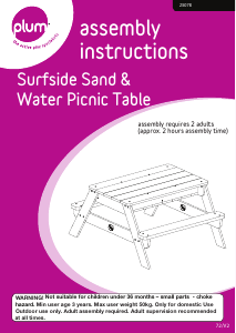 Manual Plum 25078 Surfside Sand & Water Masă de grădină