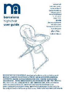 Mode d’emploi Mothercare Barcelona Chaise haute bébé