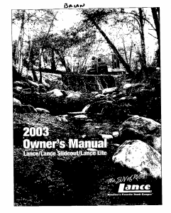 Manual Lance Lite (2003) Camper