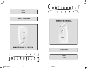 Manual de uso Continental Electric CE22261 Abrelatas