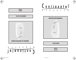 Manual Continental Electric CE22261 Can Opener