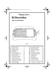 Hướng dẫn sử dụng Electrolux ETG240 Bàn nướng