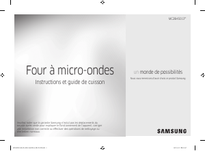 Mode d’emploi Samsung MC28H5013AS Micro-onde