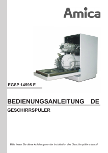 Bedienungsanleitung Amica EGSP 14595 E Geschirrspüler