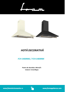 Manual Fram FCH-S400RBK Cooker Hood