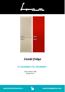 Manual Fram FC-VRL268RDF+ Fridge-Freezer