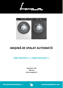 Manual Fram FWM-V814T2D+++ Mașină de spălat