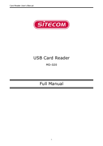 Manual Sitecom MD-020 Card Reader