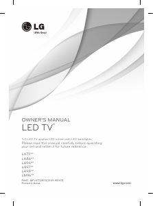 Manual LG 84LA980V LED Television