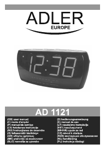 Manual de uso Adler AD 1121 Radiodespertador
