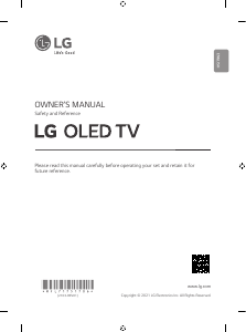 Manual LG OLED55A1RLA OLED Television