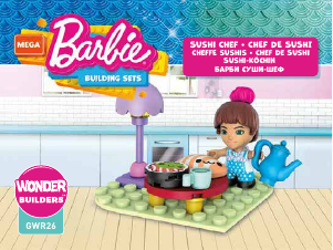 Manual Mega Construx set GWR26 Barbie Sushi chef