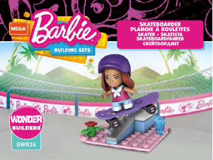 Manual Mega Construx set GWR24 Barbie Skateboarder