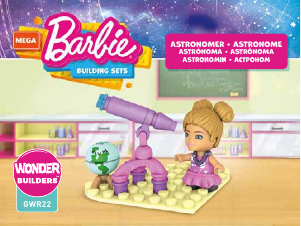 Manual Mega Construx set GWR22 Barbie Astronomer