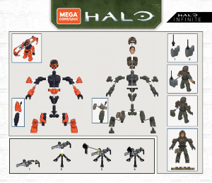 Handleiding Mega Construx set GXB00 Halo UNSC Marine platoon pack