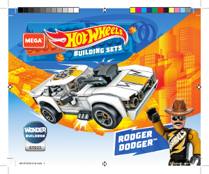 Manual Mega Construx set GYG33 Hot Wheels Rodger Dodger