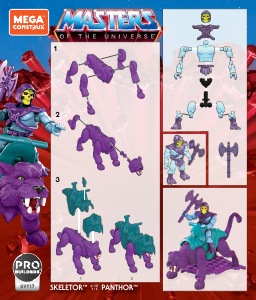 Manual Mega Construx set GVY17 Masters of the Universe Skeletor️ and Panthor️