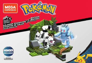 Manual Mega Construx set GVK82 Pokemon Machop vs. Zigzagoon