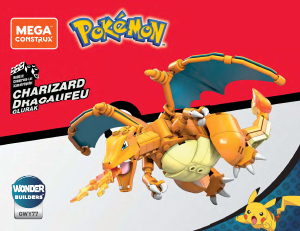 Handleiding Mega Construx set GWY77 Pokemon Charizard