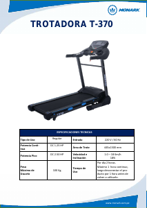 Manual Monark T370 Treadmill