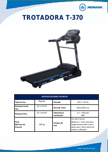 Manual de uso Monark T370 Cinta de correr