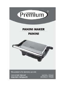Manual de uso Premium PPN20 Grill de contacto