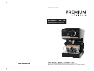Manual de uso Premium PEM1505B Máquina de café espresso