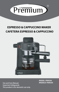 Manual de uso Premium PEM350 Máquina de café espresso