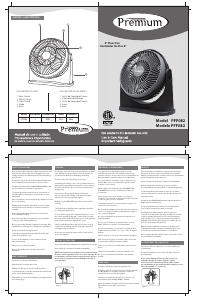 Manual de uso Premium PFF082 Ventilador