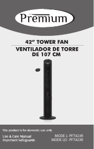 Manual Premium PFT423R Fan
