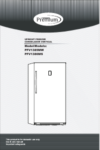 Manual Premium PFV1385MW Freezer