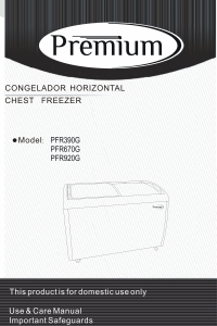 Manual Premium PFR670G Freezer