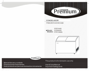 Manual Premium PFR1090G Freezer