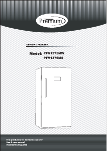 Manual Premium PFV1376MS Freezer