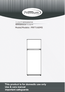 Handleiding Premium PRF7160MS Koel-vries combinatie