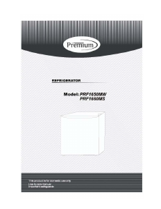 Manual de uso Premium PRF1660MS Refrigerador