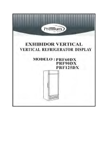 Manual Premium PRF125DX Refrigerator