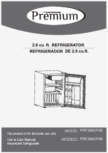Manual de uso Premium PRF26607HB Refrigerador