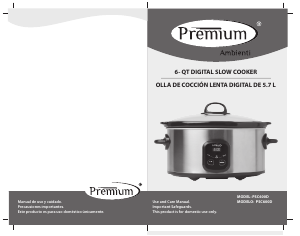 Handleiding Premium PSC600D Slowcooker