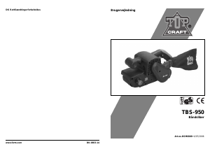 Brugsanvisning Topcraft TBS-950 Båndsliber