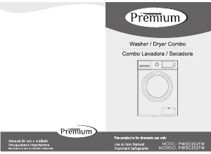 Manual de uso Premium PWDC202FM Lavasecadora