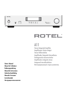 Manual de uso Rotel A11 Amplificador