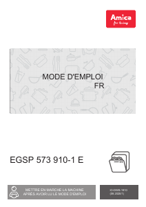 Mode d’emploi Amica EGSP 573 910-1 E Lave-vaisselle