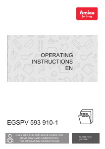 Manual Amica EGSPV 593 910-1 Dishwasher