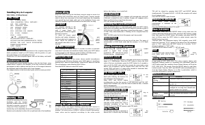 Manual Sunding SD-536A Cycling Computer