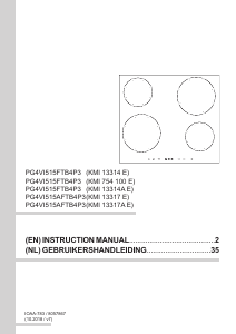 Handleiding Amica KMI 13317 E Kookplaat