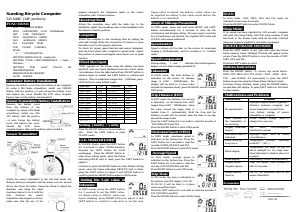 Manual Sunding SD-548C Cycling Computer