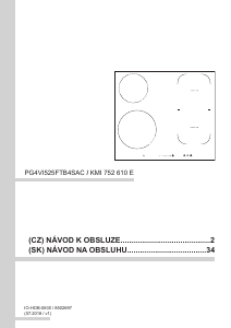 Manuál Amica KMI 752 610 E Varná deska